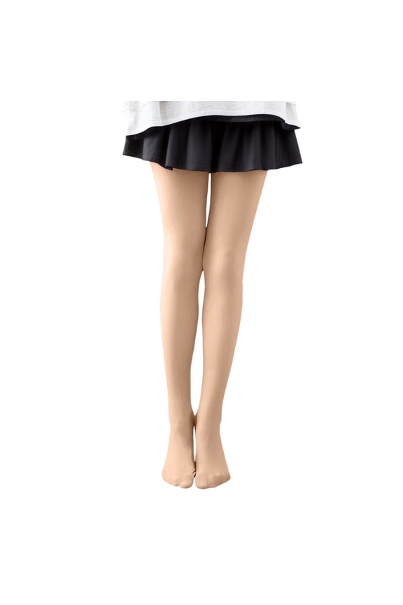 Big Girl Leggings Winter Fleece Lined Thermal Full Food Leggings Children Skinny Stretchy Dance Ballet Tights Beige,Sized 9-12