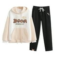 thumbnail image 1 of Girls Outfit Set Cartoon Print Hoodie and Sweatpants Children Fashion Loose Sportswear Comfy Outfits, 1 of 6
