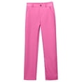 thumbnail image 1 of SonxaHe Big Girl School Pants Stretch High Waist Straight Leg Trousers Children Spring School Wear Uniform Pants Pink,Size 14-15 Y, 1 of 6