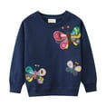 thumbnail image 1 of SonxaHe Big Girl's Sweatshirt Butterfly Prints Long Sleeve Loose Cozy Casual Pullover Sweatshirts Blue,Sized 7-8, 1 of 3