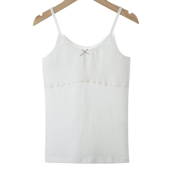 SonxaHe Big Girl's T Shirts Summer Lightweight Sleeveless Tshirt Kids Summer Breathable Comfortable Stylish Tees White,Size 7-9 Y