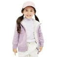 thumbnail image 1 of SonxaHe Big Girls Jacket with Hood Fleece Warm Thickened Zip Up Coats Kids Soft Comfy Outerwear Autumn Winter Jackets Purple,Sized 8-10, 1 of 4