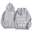 thumbnail image 1 of SonxaHe Big Girls Hooded Sweatshirts Bow Prints Long Sleeve Oversized Casual Winter Pullover Hoodie Gray,Sized 10-11, 1 of 4