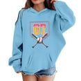 thumbnail image 1 of SonxaHe Big Girls Hoodies Cartoon Number Graphic Fleece Hooded Sweatshirt Loose Cozy Athletic Streetwear Hoodies Blue,Sized 7-8, 1 of 5
