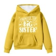 thumbnail image 1 of SonxaHe Big Girls Hoodies Long Sleeve Letter Print Oversized Comfy Spring Fall Hooded Sweatshirt Yellow,Sized 11-12, 1 of 3