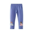 thumbnail image 1 of SonxaHe Big Girls' Pants Stretch Waist Cartoon Graphic Trousers Children Baggy Soft Comfortable Relaxed Leggings Blue,Size 7-8 Y, 1 of 5
