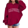 thumbnail image 1 of SonxaHe Hooded Sweatshirt for Big Girl Fashion Letter Graphic Hoodies Kids Cozy Breathable Athletic Hooded Sweatshirts Red,Size 12-13 Y, 1 of 3