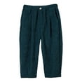 thumbnail image 1 of SonxaHe Infant Boy Corduroy Pants Elastic Waist Straight Leg Trousers Classic Cozy Soft School Play Spring Pants Green,Size 1-2 Y, 1 of 8
