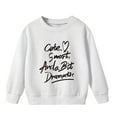 thumbnail image 1 of SonxaHe Infant Boy' Sweatshirt Fleece Warm Long Sleeves Letter Print Thick Overiszed Winter Fall Sweatshirt White,Sized 1-3, 1 of 3