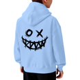 thumbnail image 1 of SonxaHe Infant Boy's Hoodie Fleece Cartoon Graphic Hooded Top with Pocket Streetwear Sports Active Hoodie for Kids Blue,Size 1-2, 1 of 8