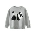 thumbnail image 1 of SonxaHe Infant Boys Girls Sweater Cartoon Animal Warm Knitted Sweater Children Loose Soft Fall Winter Sweaters Gray,Sized 1-2, 1 of 3