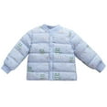 thumbnail image 1 of SonxaHe Boys' Winter Coat Cartoon Print Long Sleeve Button Padded Outerwear Windproof Puffer Coats Blue,Sized 18-24 M, 1 of 2