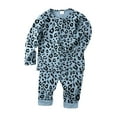 thumbnail image 1 of SonxaHe Infant Girls' Outfits Leopard Print Loose T Shirt Pants Children Nightwear Comfy Soft Home Wear Outfit Set Blue,Sized 12-24 M, 1 of 8