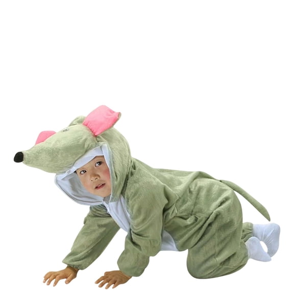 SonxaHe Jumpsuit for Toddler Boy Girl Animal Dinosaur Hooded Performance Romper Kids Stage Role Play Party Bodysuit Green,Size 4-5 Y