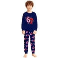 thumbnail image 1 of SonxaHe Little Boy Valentine's Day Outfits Six Seven Print Long Sleeve Soft Tshirt Pants Sleepwear Loose Comfy Nightwear Outfits Blue,Sized 5-6, 1 of 3