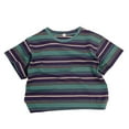 thumbnail image 1 of SonxaHe Little Boy's T Shirt Striped Pattern Short Sleeved Round Neck Tee Activewear Streetwear Tshirt Gray, 1 of 7