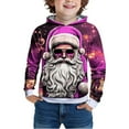 thumbnail image 1 of SonxaHe Little Boys Christmas Hoodies Santa Print Loose Hooded Sweatshirt Child Holiday Festive Stylish Winter Hoodies Pink,Sized 7-8, 1 of 3