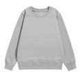 thumbnail image 1 of SonxaHe Little Boys Girls Sweatshirts Solid Long Sleeve Soft Spring Fall Pullover Basic Unisex Sweatshirt Gray,Sized 7-9, 1 of 2