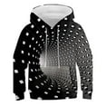thumbnail image 1 of SonxaHe Little Boys Hoodie 3D Digital Printed Long Sleeve Loose Sports Outerwear Winter Fall Hooded Sweatshirts Black,Sized 7-8, 1 of 2