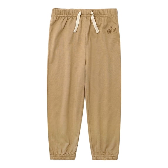 SonxaHe Little Boys Pants Drawstring Elastic Waist Loose Jogger Children Spring Summer Breathable Lightweight Trousers Beige,Size 5-6 Y