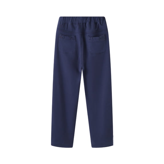 SonxaHe Little Boys Pants Elastic Waist Stretch Fleece Lined Durable Pants for Kids School Sports Comfortable Trousers Blue,Size 7-8 Y