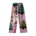 thumbnail image 1 of SonxaHe Little Girl' Homewear Pants Christmas Cartoon Flannel Warm Pants Child Soft Fleece Thermal Winter Sleepwear Pants Pink,Sized 6-7, 1 of 4