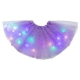 thumbnail image 1 of SonxaHe Little Girl Skirt Star Sequin Elastic Waist Party Tutu Skirt Children Carnival Festive Stylish Tulle Skirts Purple,Sized 2-12, 1 of 3