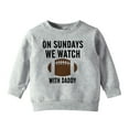 thumbnail image 1 of SonxaHe Little Girl Sweatshirt Football Prints Long Sleeve Comfy Soft Sports Fall Winter Pullover Tops Gray,Sized 5-6, 1 of 7