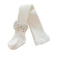 thumbnail image 1 of SonxaHe Little Girls Pants Bow Thermal Warm Comfy Leggings Child Soft Stretchy School Fall Winter Tights White,Sized 5-6, 1 of 2
