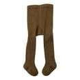 thumbnail image 1 of SonxaHe Newborn Girl Footed Pants Fleece Lined Thermal Elastic Waist Leggings with Food Kids Warm Soft Cozy Fall Winter Tights Brown,Sized 0-6 M, 1 of 3