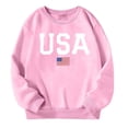 thumbnail image 1 of SonxaHe Sweatshirts for Big Girls Fashion Letter Graphic Pullover Tee Child Streetwear Durable Comfortable Clothes Pink,Size 7-8 Y, 1 of 3