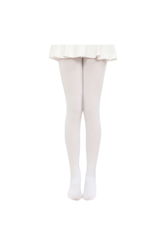 Tights for Big Girls' Ballet Dancewear Stretchy Soft Leggings Child Active Comfortable Spring Pants White,Size 9-11 Y