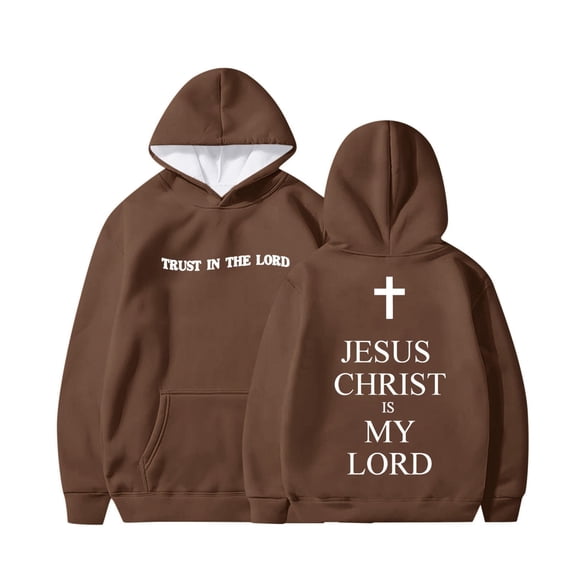 SonxaHe Toddler Boy Girl Hoodies with Pocket Letter Prints Hooded Sweatshirts Kids Outdoor Durable Unisex Athletic Hoodies Brown,Size 4-5 Y