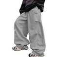 thumbnail image 1 of SonxaHe Toddler Boy Pants Elastic Waist Athletic Trousers Kids Oversized Comfy Sportswear Fall Sweatpants Gray,Sized 4-5, 1 of 8