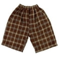 thumbnail image 1 of SonxaHe Toddler Boy' Pants Stretch Waist Loose Plaid Pants Children Summer Holiday Casual Sweatpants Brown,Sized 3-4, 1 of 4