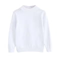 thumbnail image 1 of SonxaHe Toddler Boy Sweater Mid Neck Long Sleeve Loose Knit Top Soft Warm Comfy Autumn Winter Casual Sweaters White,Sized 4-5, 1 of 2