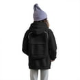 thumbnail image 1 of SonxaHe Toddler Boys Girls Hoodie with A Zipper Back Bag Long Sleeve Loose Unisex Hooded Sweatshirts For Hands-Free Black,Sized 4-5, 1 of 6