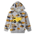 thumbnail image 1 of SonxaHe Toddler Boys Hooded Sweatshirt Solid Long Sleeve Full Zipper Outerwear Comfy Loose Hoodie Coat Orange,Sized 4-5, 1 of 2