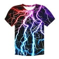 thumbnail image 1 of SonxaHe Toddler Boys' T Shirt Short Sleeved Lightning 3D Print Tee Kids Soft Comfy Loose Casual Tshirt Purple,Sized 4, 1 of 2