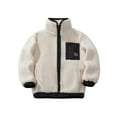 thumbnail image 1 of SonxaHe Toddler Boys' Winter Coats Fleece Lined Thicken Zipper Jacket Child Warm Soft Cozy Autumn Winter Outerwear Coats White,Sized 4-5, 1 of 6