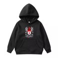thumbnail image 1 of SonxaHe Toddler Girl Boy Hooded Sweatshirt Christmas Reindeer Print Long Sleeve Winter Holiday Hoodie Black,Sized 3-4, 1 of 2