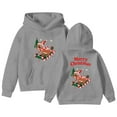 thumbnail image 1 of SonxaHe Toddler Girl Boy Hoodies Christmas Cartoon Print Long Sleeved Sweatshirt Kids Soft Holiday Party Casual Hoodies Gray,Sized 3-4, 1 of 6