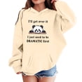 thumbnail image 1 of SonxaHe Toddler Girl Boy Hoodies Letter Prints Long Sleeve Hooded Tees Child Spring Breathable Relaxed Unisex Hoodies Beige,Size 3-4 Y, 1 of 3
