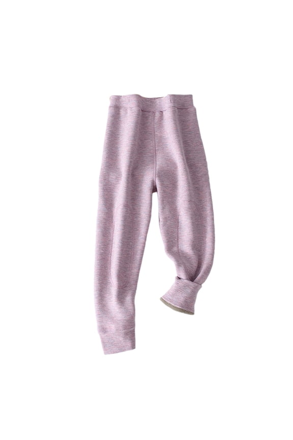 Toddler Girl Boy Pants Warm Thickened Stretch Waist Active Trousers Kids Sleepwear Winter Tights Purple,Sized 3-4