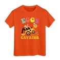 thumbnail image 1 of SonxaHe Toddler Girl Boy Tshirt for Easter Day Car Graphic Short Sleeve Tee Child Summer Basic Loose Casual T Shirts Orange,Size 4-5 Y, 1 of 3