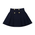 thumbnail image 1 of SonxaHe Toddler Girl Pleated Skirt High Waist A Line Skirt with Pockets Child Spring Summer Solid School Skirts Blue,Size 3-4 Y, 1 of 3