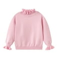 thumbnail image 1 of SonxaHe Toddler Girl Sweater Lace Collar Long Sleeve Knit Pullover Top Soft Comfy Fashion Winter Sweaters Pink,Sized 4-5, 1 of 4