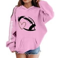 thumbnail image 1 of SonxaHe Toddler Girl's Hooded Sweatshirt Long Sleeve Baseball Print Fashion Loose Casual Warm Hoodie Pink,Sized 3-4, 1 of 3