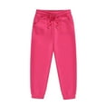 thumbnail image 1 of SonxaHe Toddler Girl's Pants Sports Elastic Waist Jogger Sweatpants Sports Cozy Relaxed Activewear Trousers Red,Size 2-13 Y, 1 of 3