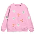 thumbnail image 1 of WhouRiu Toddler Girl's Sweatshirt Halloween Ghost Prints Long Sleeve Holiday Cozy Soft Fall Loose Sweatshirt Pink,Sized 3-4, 1 of 3